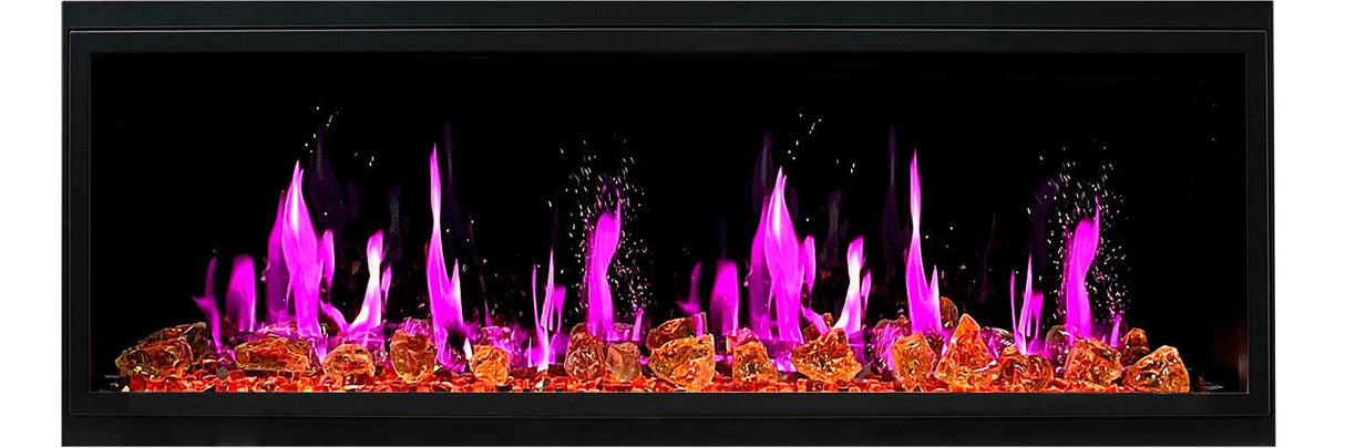 2025 New Litedeer Homes Latitude 55" Smart Electric Fireplace with Reflective Amber Glass - ZEF55VA