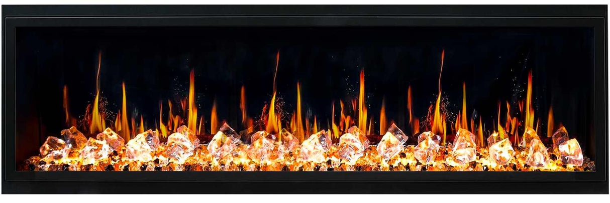 2025 New Litedeer Homes Latitude 65 inch Ultra-Slim Smart Electric Fireplace with Crackling Sounds, Diamond-like Crystal - ZEF65XC