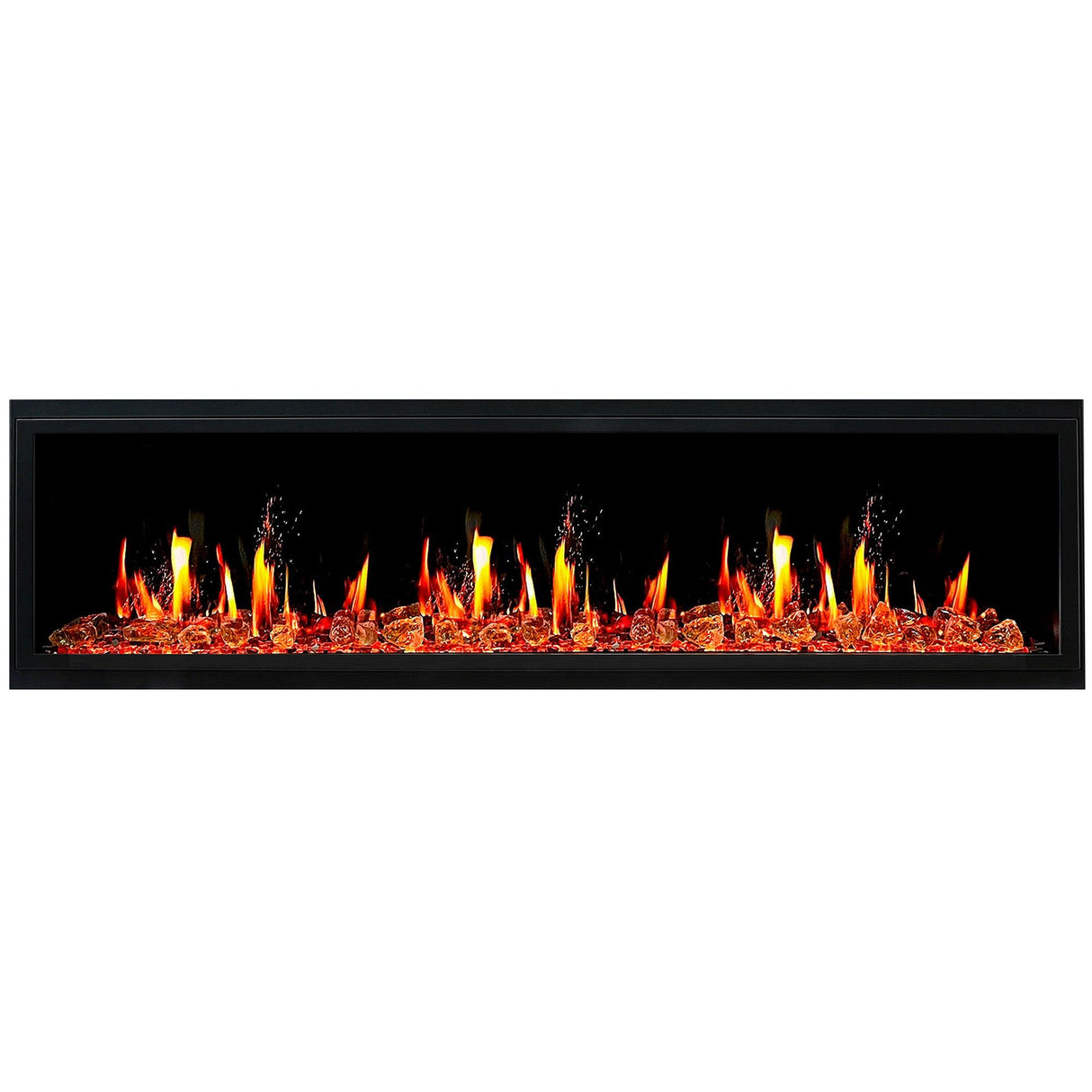 Litedeer Homes Latitude 75-inch Built-in Electric Fireplace with Wifi, Fireplace App, 5 Unique Flame -ZEF75VA