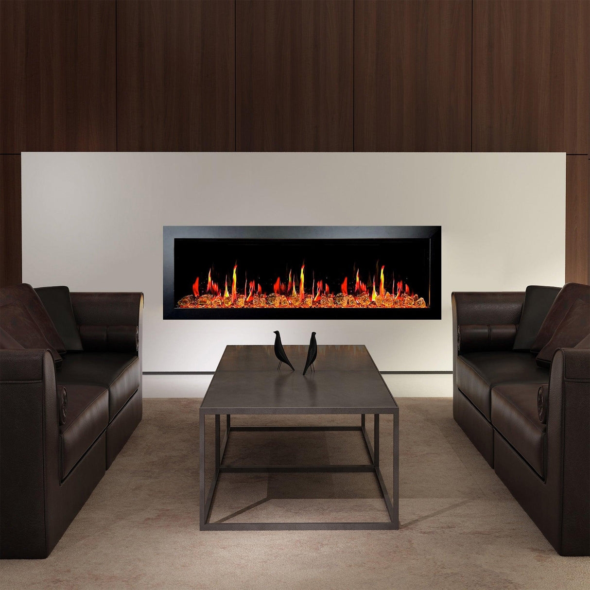2025 New Litedeer Homes Latitude II 78 inch Wifi Smart Electric Fireplace with crackling - ZEF78VA
