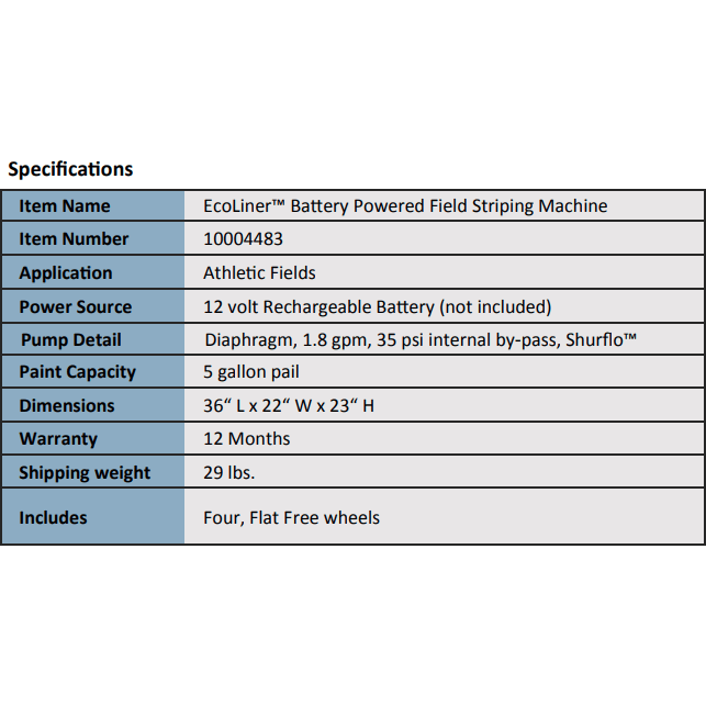 Newstripe EcoLiner Plus Battery Powered Field Striper 10004484