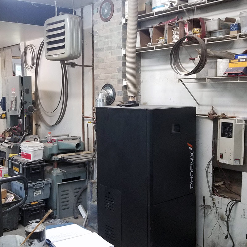 PHOENIX 18, Compact Pellet Boiler, 61K BTU