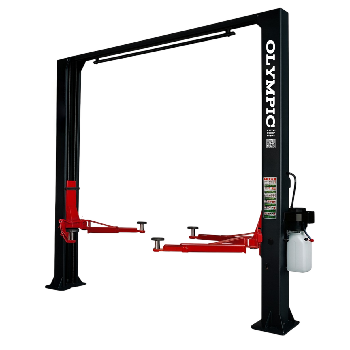 Olympic 2PCF-9 9,000‐lb. Symmetric Clear floor Two Post Lift