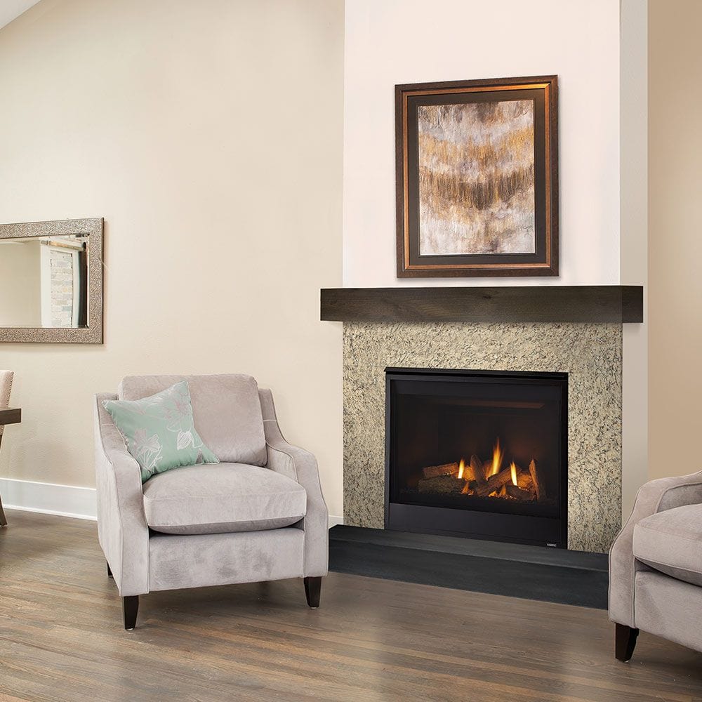 Majestic 36in Quartz Direct Vent Gas Fireplace with IntelliFire Touch Ignition System