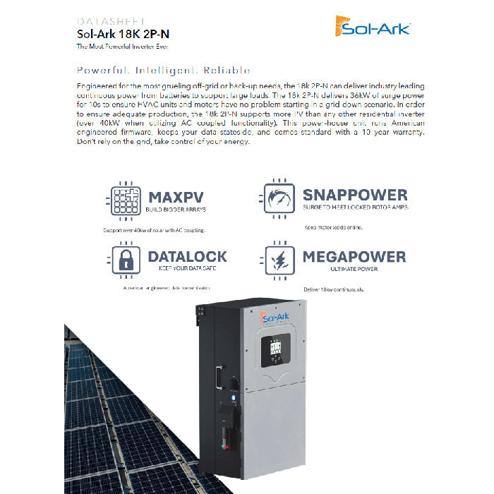 Sol-Ark 18K-2P Hybrid Solar Inverter