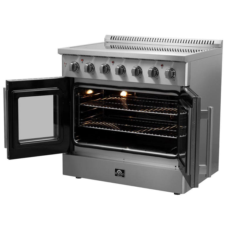 FORNO Package - 36" Electric French Door Range, Refrigerator and Dishwasher, AP-FFSEL6917-36-3PK-3