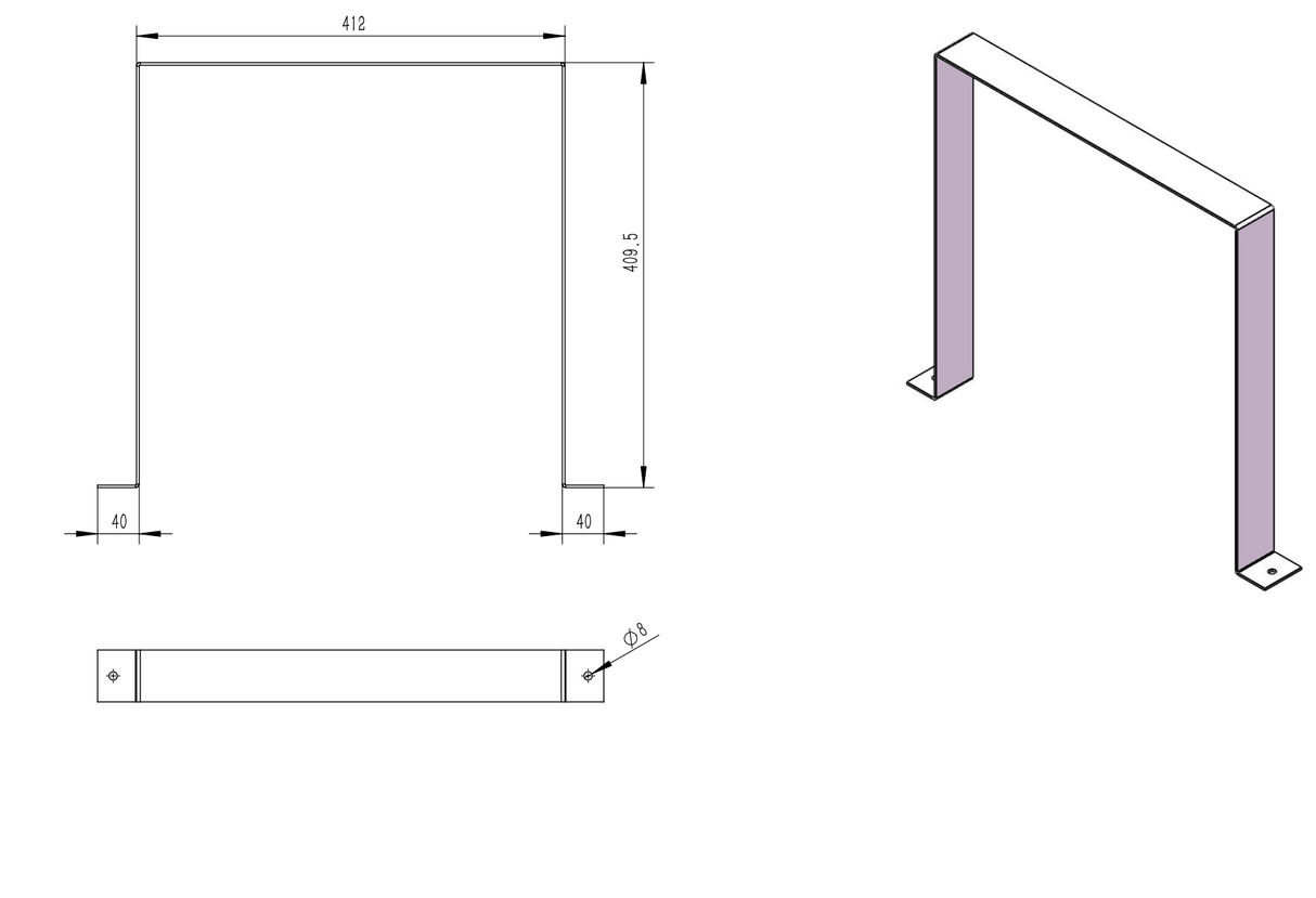 Tagwood BBQ Wall Fastener for Smoke Hood --