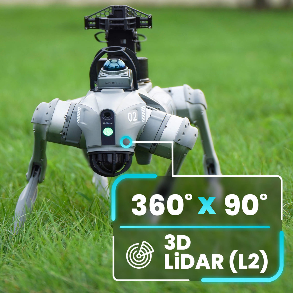 Unitree Go2 EDU+ (w/MID-360 LIDAR) AI Quadruped Robot Dog