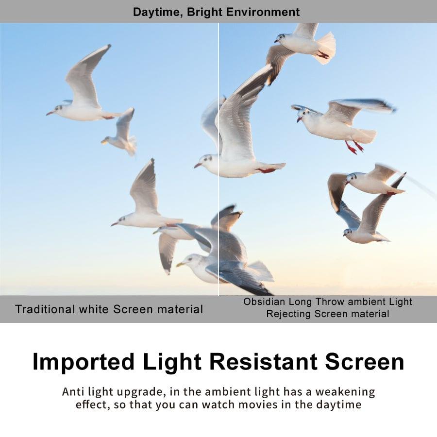 VIVIDSTORM S ALR P Motorized Tension Floor Rising Obsidian Long Throw ALR Perforated Projector screen