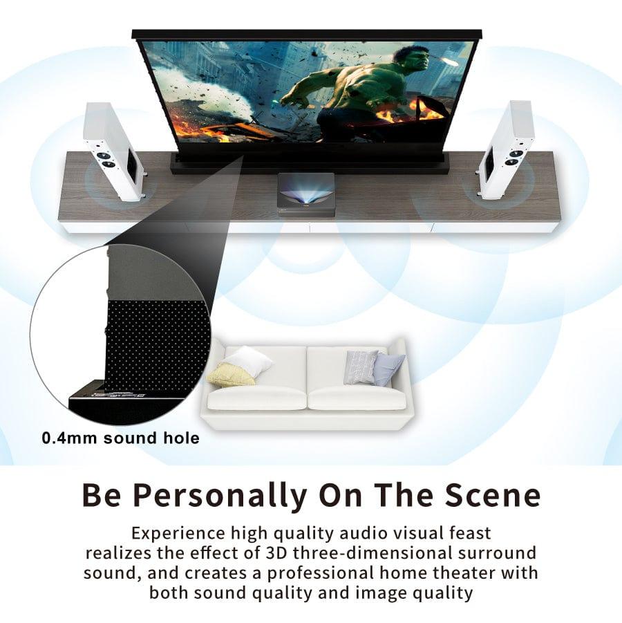 VIVIDSTORM S PRO P Motorized Tension Floor Rising UST ALR Perforated Projector screen