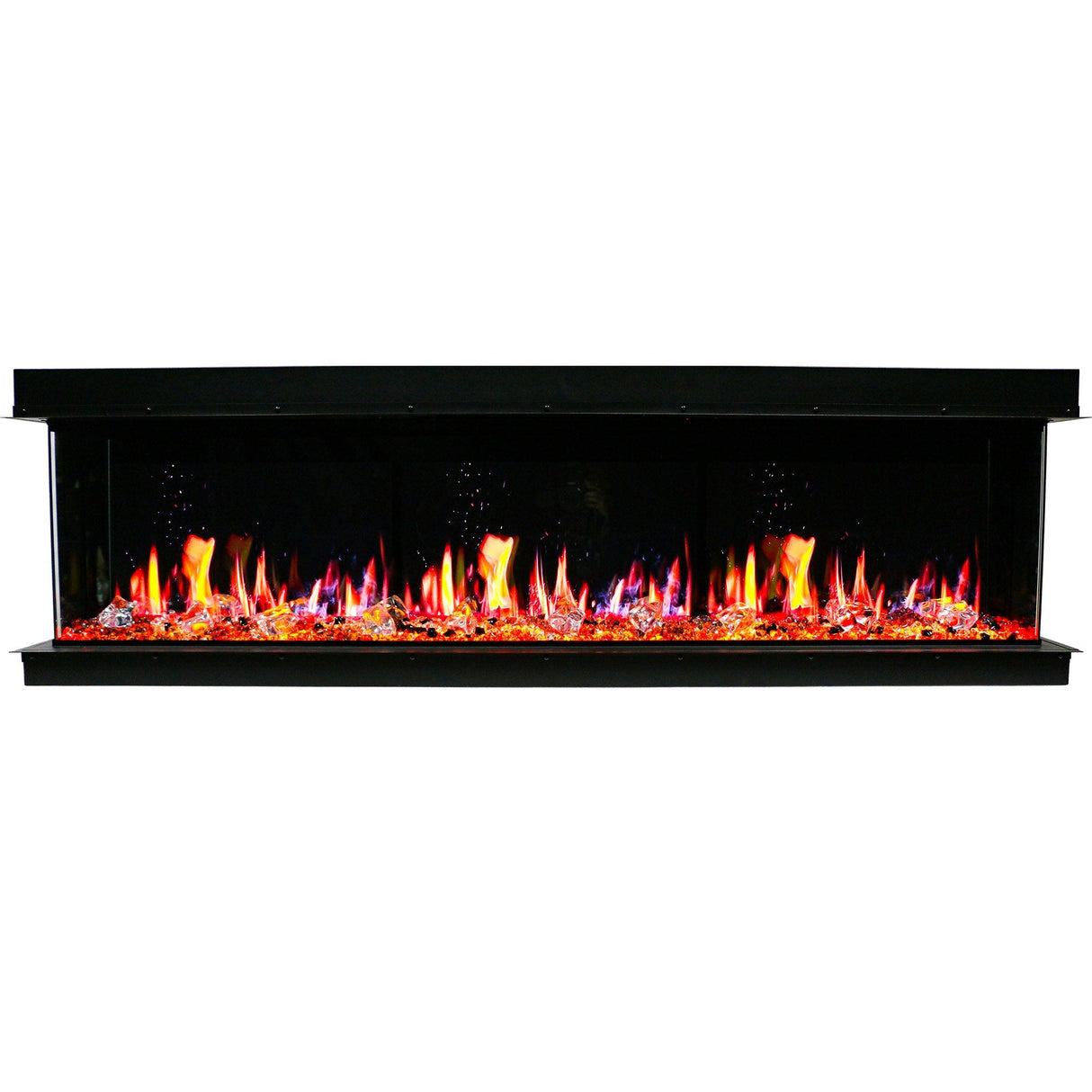 2025 New Litedeer Homes Warmcastle 72-Inch 3-Sided Smart Electric Fireplace (Model: ZEF72T) β WiFi-Enabled with Smart App Control
