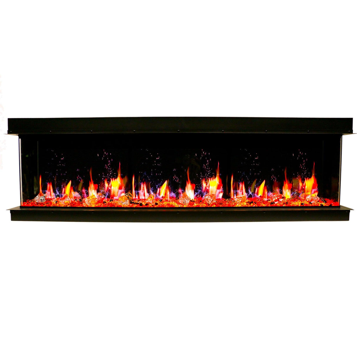 2025 New Litedeer Homes Warmcastle 72-Inch 3-Sided Smart Electric Fireplace (Model: ZEF72T) β WiFi-Enabled with Smart App Control