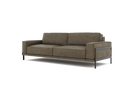 Valencia Chiara Leather Sofa with Steel Frame, Russet Brown