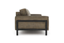 Valencia Chiara Leather Sofa with Steel Frame, Russet Brown