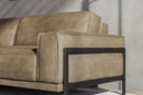 Valencia Chiara Leather Sofa with Steel Frame, Russet Brown