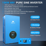 12000W/ 15000W/ 18000W 48V Split Phase Pure Sine Wave Inverter Charger