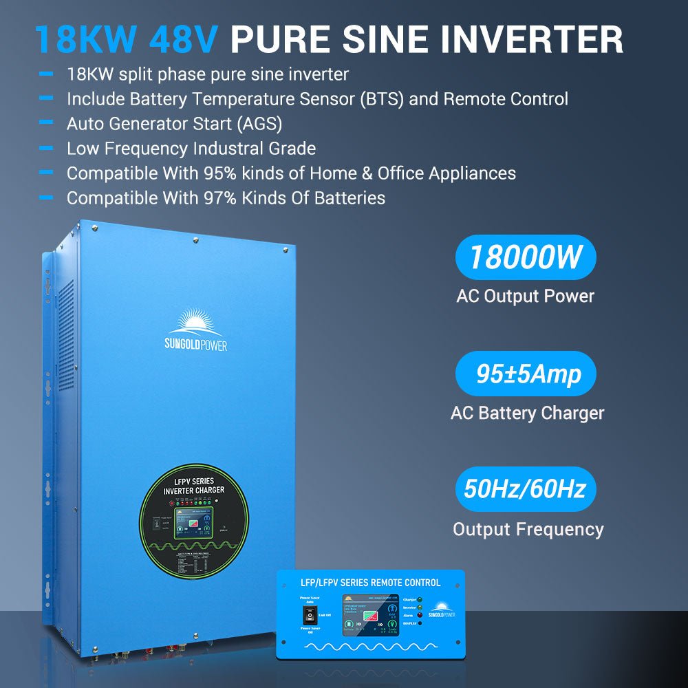 12000W/ 15000W/ 18000W 48V Split Phase Pure Sine Wave Inverter Charger