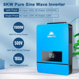 Complete off Grid Solar Kit 8000W 48V 120V/240V output 10.24KWH Lithium Battery 5400 Watt Solar Panel SGK-8MAX