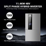 Hybrid Solar Kit 11.4KW 48V Split Phase 30.72KWH Lithium Battery 28 X 450 Watt Solar Panel (Optional) SGH-11N3E
