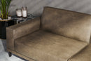 Valencia Chiara Leather Sofa with Steel Frame, Russet Brown