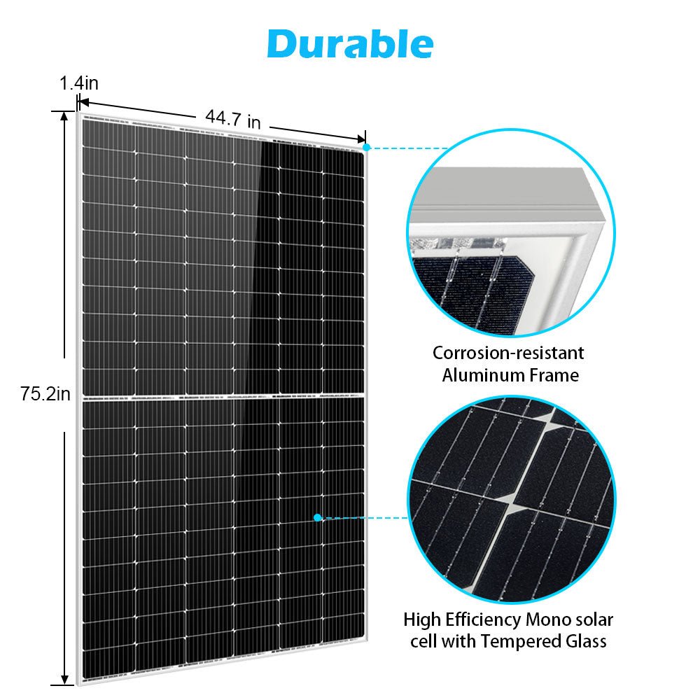 370W/ 415W/ 500W Mono Black PERC Solar Panel UL 61730 CEC Listed