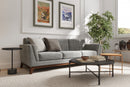 Valencia Sintra Fabric Three Seats Sofa, Grey