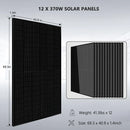 SUNGOLD POWER Off-Grid Solar Kit 13000W 48VDC 120VAC/240V 20.48KWH PowerWall Lithium Battery 12 X 370 Watts Solar Panels SGM-1320M