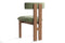 Valencia Carlo Natural Oak Wood Green Mohair Dining Chair, Green (Set of 2)