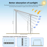 Modular & Expandable Ground Mount Brackets for 2× 400W–590W Solar Panels | Heavy-Duty Adjustable