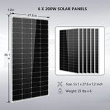 SUNGOLD POWER Off-Grid Solar Kit 5000W 48VDC 120V 5.12KWH PowerWall Battery 6 X 200 Watts Solar Panels SGM-5K5E