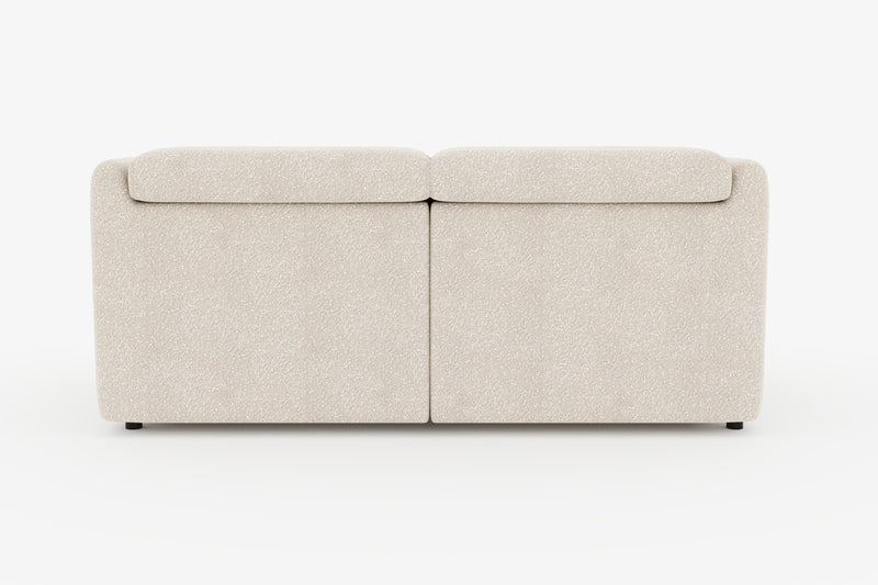 Valencia Alexandra Boucle 73"  Fabric Dual-Recliner Loveseat Sofa, Winter White