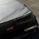 Badass tents - high cap "packout"- preassembled soft top rooftop tent (universal fit) - black rhinotec cover + grey/org tent - 48x88"