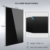 Hybrid Solar Kit 11.4KW 48V Split Phase 20.48KWH/51.2KWH Lithium Battery 450 Watt Solar Panel (Optional) SGH-11N2E/ SGH-11N5E