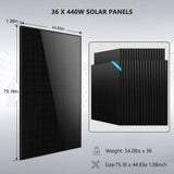 Hybrid Solar Kit 11.4KW 48V Split Phase 20.48KWH/51.2KWH Lithium Battery 450 Watt Solar Panel (Optional) SGH-11N2E/ SGH-11N5E