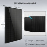 Off Grid Solar Kit 13000W 48VDC 120V/240KWH LiV LifePo4 25.6KWH Lithium Battery 22 X 450 Watts Solar Panels SGR-13K25E