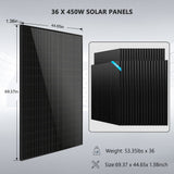Complete off Grid Solar Kit 12000W 48V 120V/240V output 10.24KWH Lithium Battery 5400 Watt Solar Panel SGK-12MAX