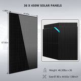 Hybrid Solar Kit 11.4KW 48V Split Phase 51.2 KWH Lithium Battery 36 X 450 Watt Solar Panel (Optional) SGH-11N5E