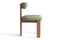 Valencia Carlo Natural Oak Wood Green Mohair Dining Chair, Green (Set of 2)