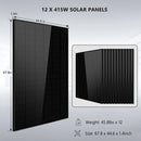 SUNGOLD POWER OFF GRID SOLAR KIT 12 X 415 WATTS SOLAR PANELS 4 X 5.12KWH LITHIUM BATTERY 8000W SOLAR INVERTER 48VDC 120V/240V SGM-8K20