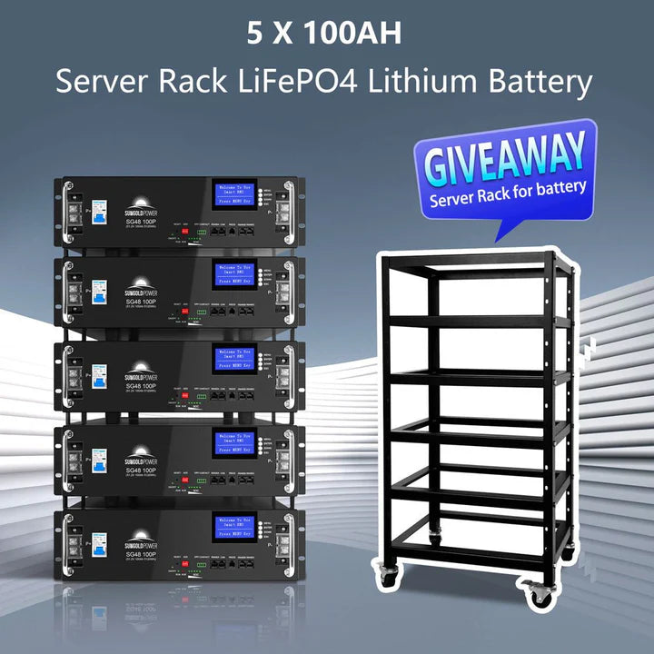 SUNGOLD POWER OFF GRID SOLAR KIT 16KW 48VDC 120V/240V LIFEPO4 25.6KWH LITHIUM BATTERY 32 X 415 WATTS SOLAR PANELS SGR-16K25E