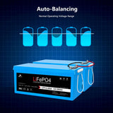 12V 100Ah/ 200Ah LiFePo4 Deep Cycle Lithium Battery Bluetooth / Self-Heating / IP65