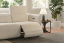 Valencia Alexandra Boucle 73"  Fabric Dual-Recliner Loveseat Sofa, Winter White