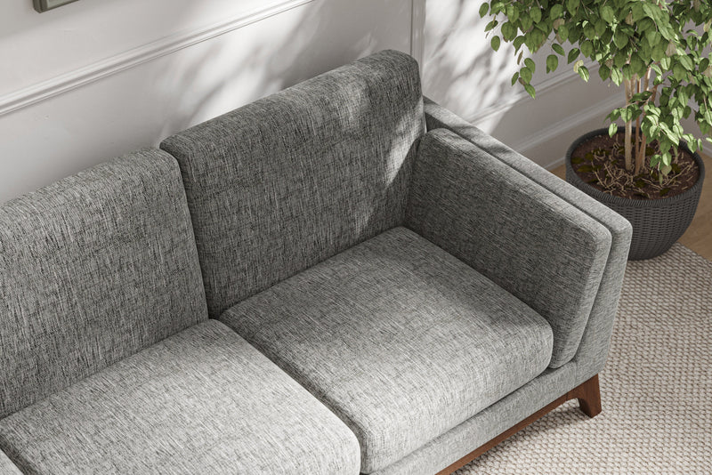 Valencia Sintra Fabric Three Seats Sofa, Grey