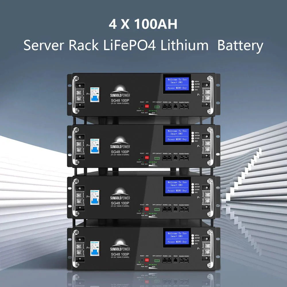 Off-Grid Solar Kit 8000W 48VDC 120V/240V LifePo4 10.24KWH-16.07KWH Lithium Battery 8 X 415 Watts Solar Panels SGR-8K10E