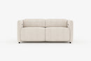Valencia Alexandra Boucle 73"  Fabric Dual-Recliner Loveseat Sofa, Winter White