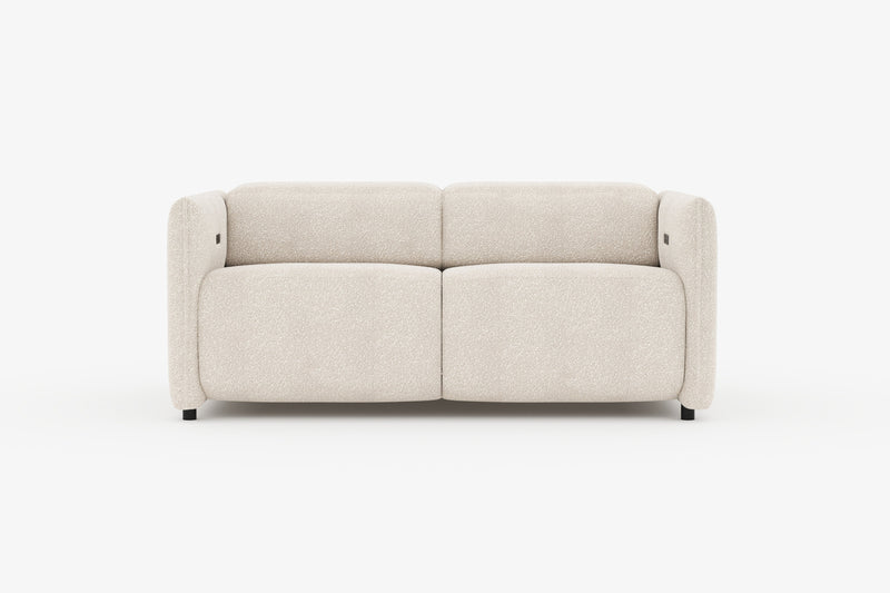 Valencia Alexandra Boucle 73"  Fabric Dual-Recliner Loveseat Sofa, Winter White