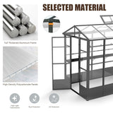 [06X08FT] Heavy-Duty Outdoor Polycarbonate Greenhouse With Fully Automatic Temperature Control Vent (SAK51892)