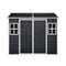 [06x08FT] Outdoor Resin Patio Garden Shed With Floor, 2 Windows, And Lockable Doors (SAK54953)