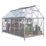 [06X12FT] Heavy-Duty Outdoor Aluminum Polycarbonate Walk-In Greenhouse With Lockable Hinged Door (SAK85247)