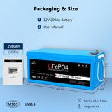 12V 100Ah/ 200Ah LiFePo4 Deep Cycle Lithium Battery Bluetooth / Self-Heating / IP65